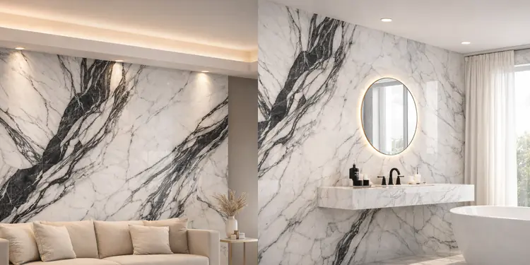 Calacatta Black and White Dongri: A Timeless Blend of Elegance & Strength